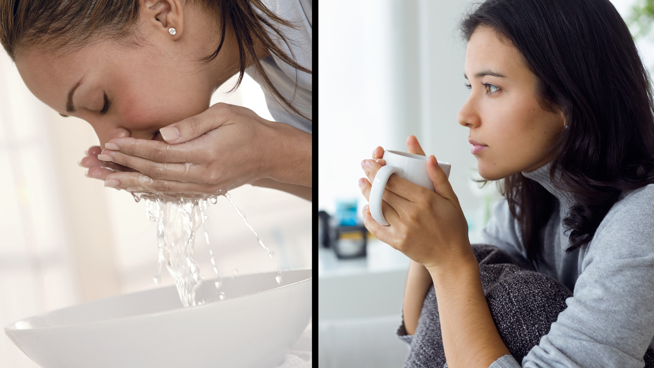 Splashing water on face wakes woman up more than coffee